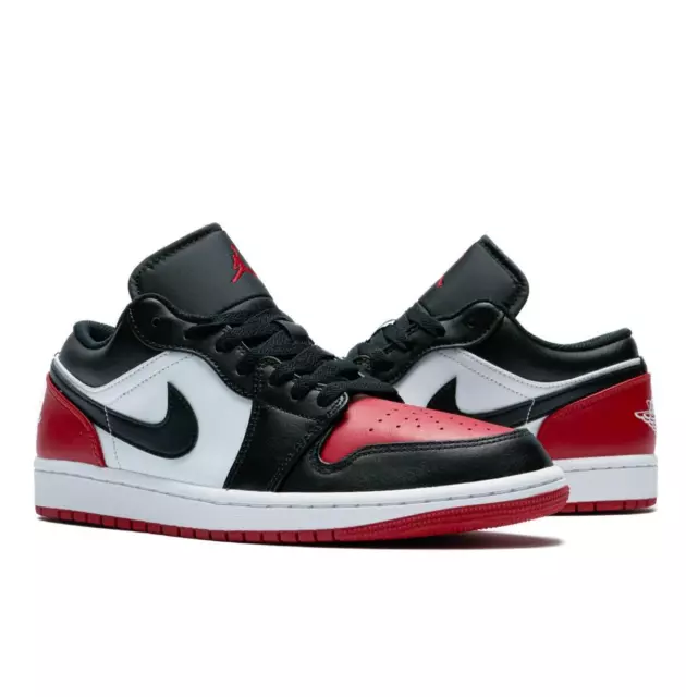 Nike Air Jordan 1 Low Chicago Bred Toe 2.0 Men's Sizes 553558-161 New