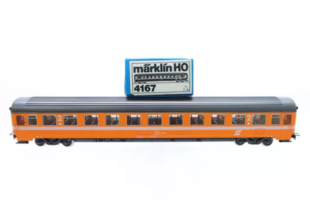 H0 Märklin 4167 ÖBB Abteilwagen 2. Klasse Personenwagen orange AC coach +OVP/M52