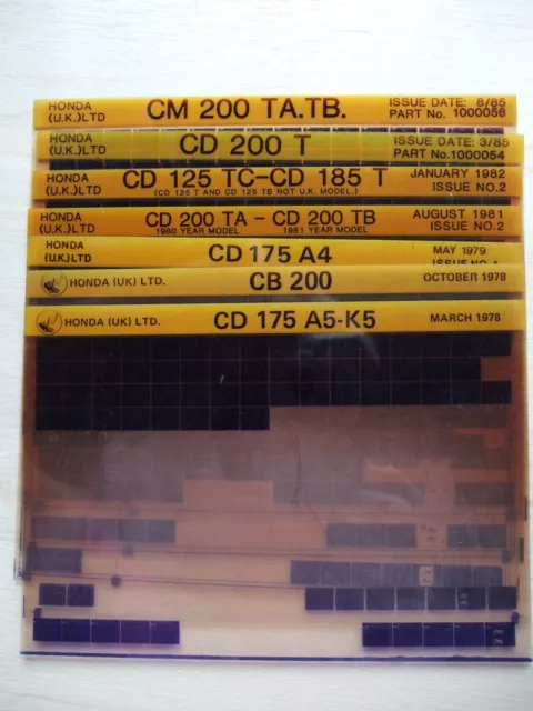 Honda CD175A4/A5/K5 CB200 CD200TA TB CM200TA TB Parts Catalogue Microfiche 1978+