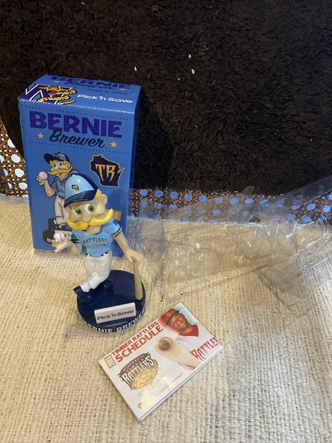 BERNIE BREWER 2023 WISCONSIN TIMBER RATTLERS mascot 2023 SGA BOBBLEHEAD with box