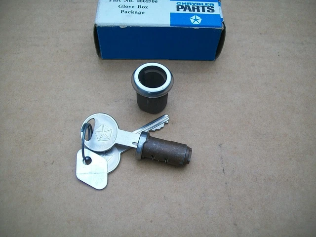 NOS MOPAR 1966 1967 Barracuda Dart Valiant Glove Box Lock Cylinder W
