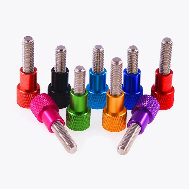 10-Pack M4 303 Stainless Steel Knurled Thumb Screw Nuts – Blind Hole, High Head, Step Hand Nuts With Polished Finish