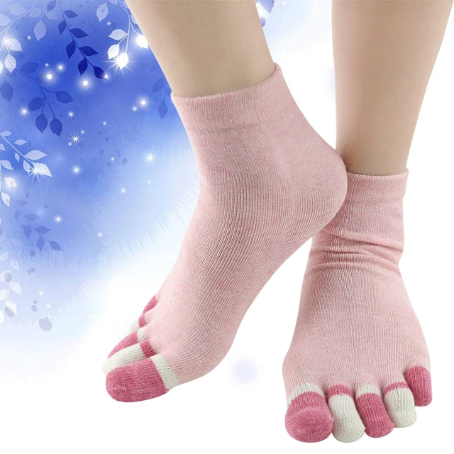 2 Pairs Cotton Toe Socks Heater Socks Women Non Skid Socks Casual Socks 2