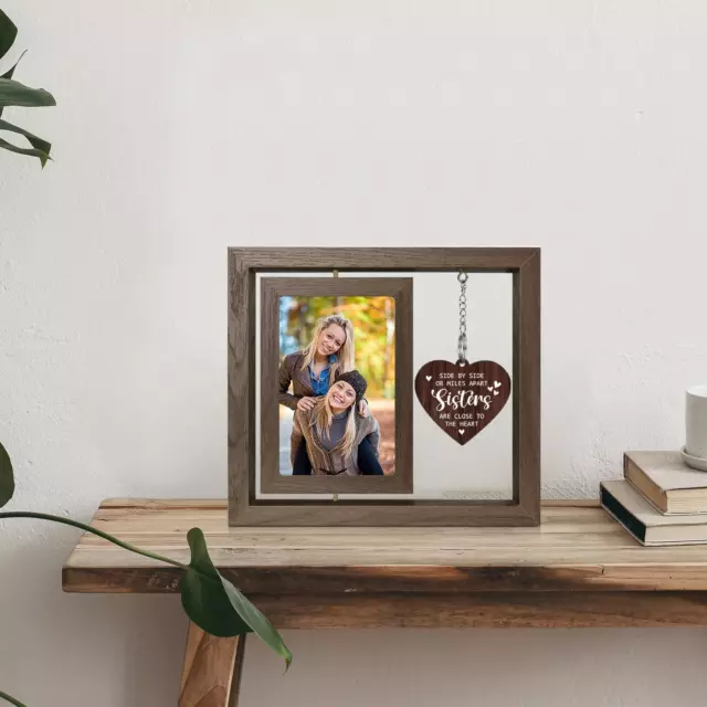 Sister Gifts Rotating Floating Wooden Picture Frame Sister Birthday Christmas Gr 3