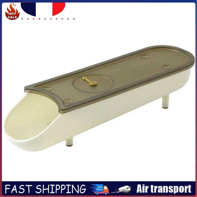 Egg Holder Automatic Rolling Egg Storage Box Home Kitchen Gadgets (White)