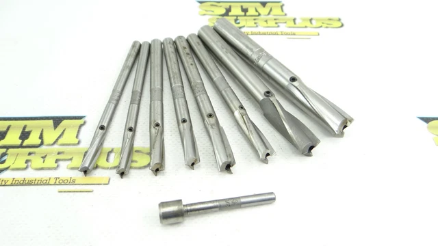 Lot Of 8 Assorted Hss Pilot Counterbores 1/4" To 9/16" C. Dia + 1 Pilot
