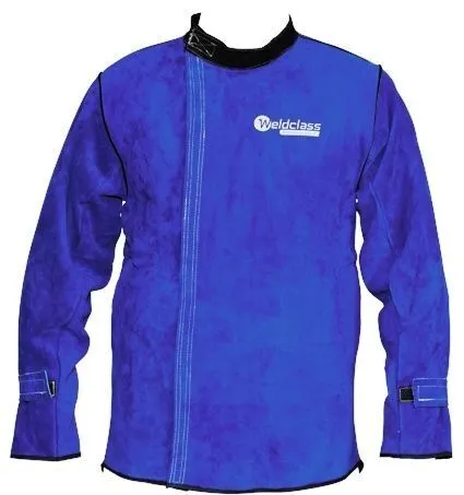 XL - Weldclass Welding Jacket - PROMAX BLUE Full Leather - SIZE XL