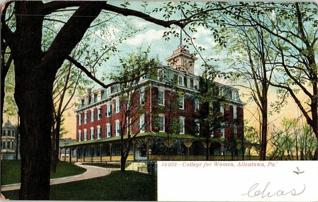 College for Women Allentown PA. Antique Undivided Back Postcard 1c Cancel 1900s