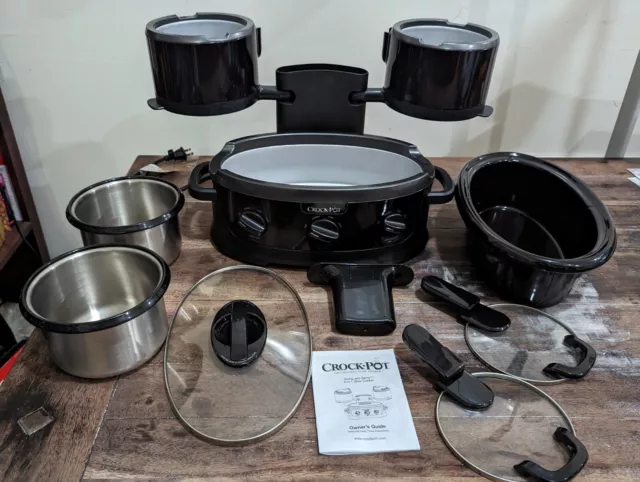 Crock-Pot SCCPTOWER-B Swing and Serve Slow Cooker Black