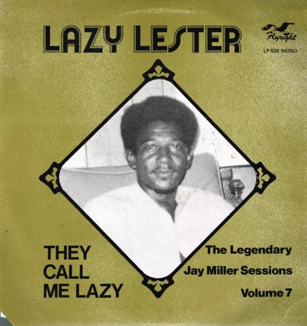 Lazy Lester They Call Me Lazy LP vinyl UK Flyright 1976 blue labels issue LP