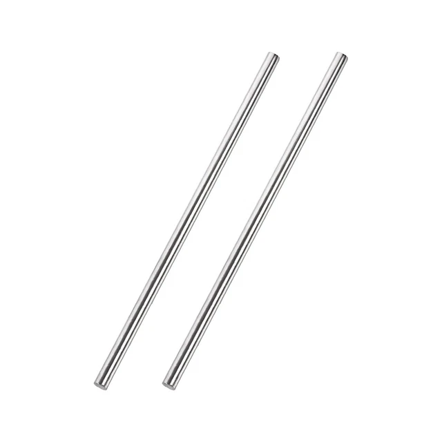 304 Stainless Steel Solid Round Rod for DIY Craft Silver Tone 2pcs