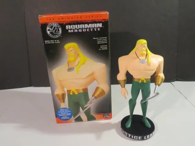 DC Direct Justice League Animated Series Aquaman 9” Maquette #/4500 w/ Box