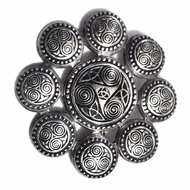 Broche Ancienne Bretonne KELT Avec Triskel Et Cœur - Bijou Vintage Bretagne