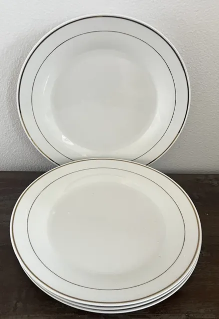 Godinger Gatherings Fine Porcelain Foxcroft Set of 4 Dinner Plates