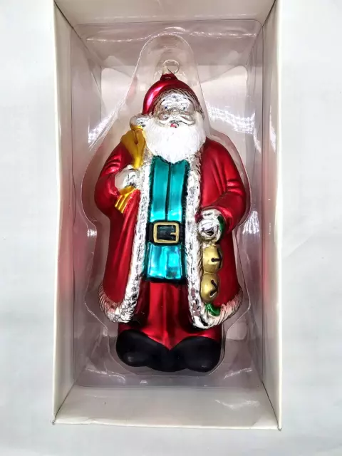 Dept 56 Santa Claus St Nick Mercury Glass Christmas Ornament Large 9.5" Tall
