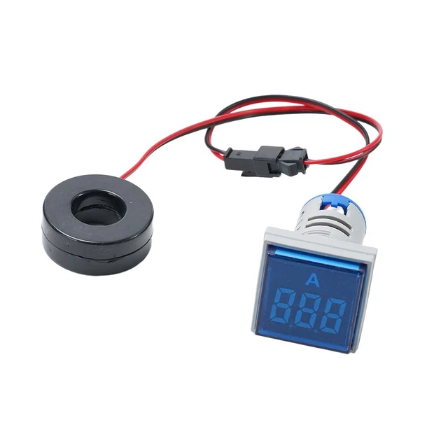 CURRENT TRANSFORMER LED Lamp Ammeter 1.12in*1.97in 100A AC LED Digital