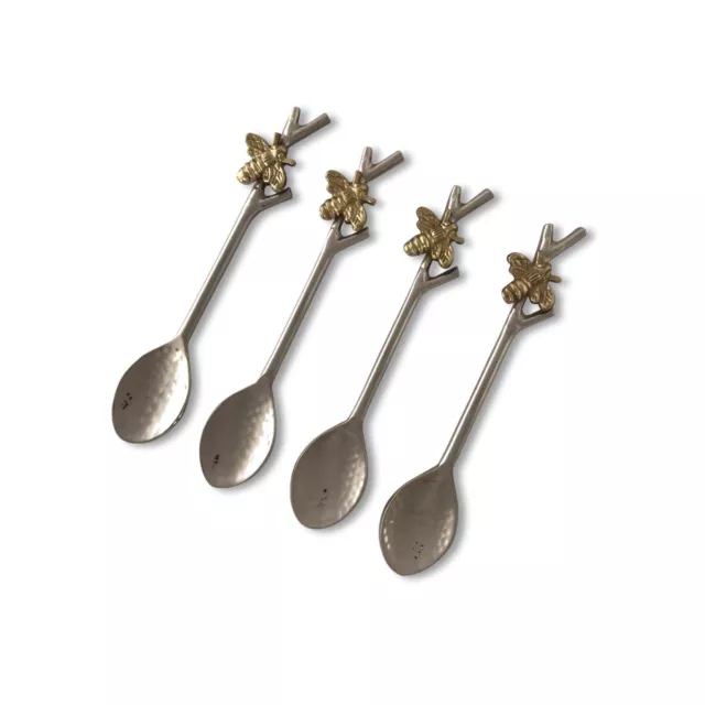 Culinary Concepts London Set Of Four Woodland Bee Coffee Spoons