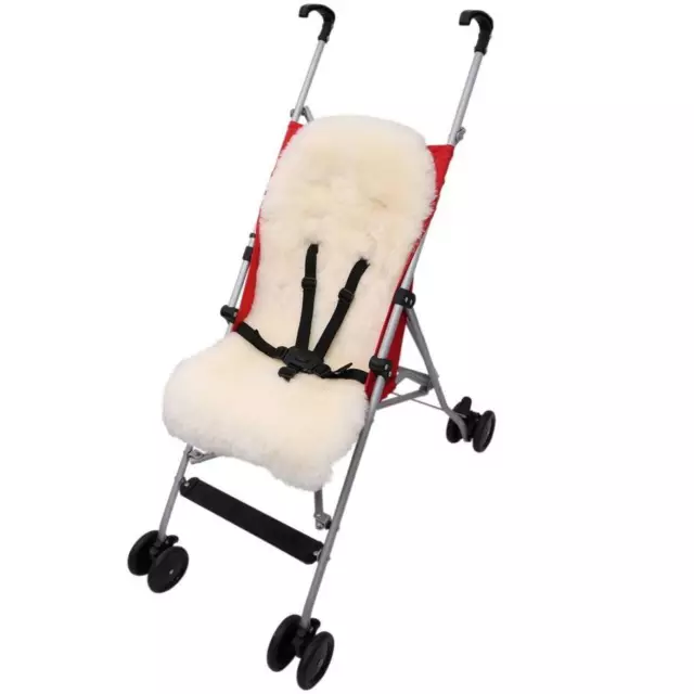 Lammfell - BUGGY Einlage Kinderwagen Felleinlage Baby Merino Schaffell 75x33 cm