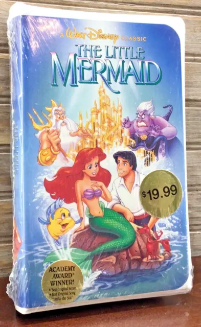 Vtg 1989 Disney Black Diamond The Little Mermaid BANNED Cover VHS #913 SEALED