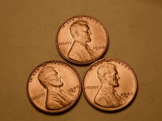 1940 P-D-S  Lincoln Wheat Cents Gem BU/Uncirculatred Red SUPERB! BEAUTYIFUL!!#97