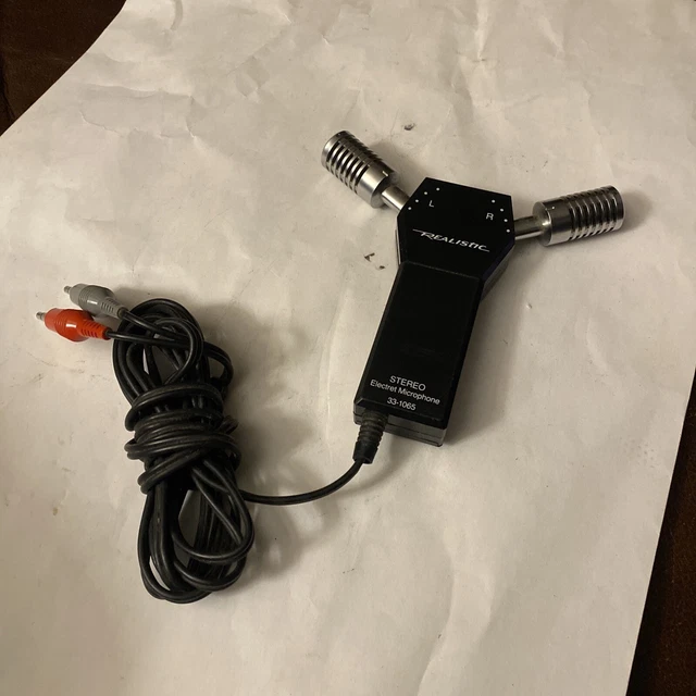 VINTAGE REALISTIC STEREO Electret Condenser Microphone 331065 23.99