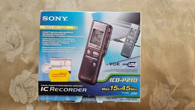 Sony ICD-P 210 Digitales Diktiergerät in Originalverpackung