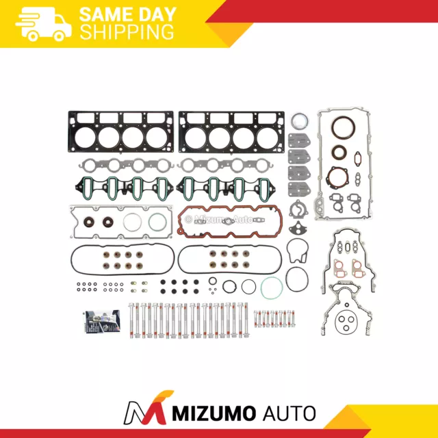 Full Gasket Set Head Bolts Fit 04-08 Chevrolet GMC Buick Cadillac 4.8 5.3 OHV