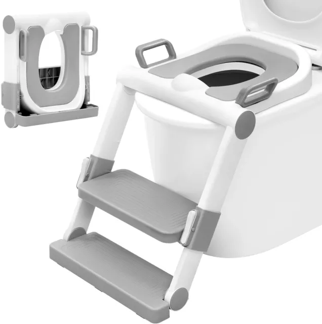 Toilettentrainer Toilettenaufsatz WC Sitz Toilettensitz mit Treppe Kinder sw2947