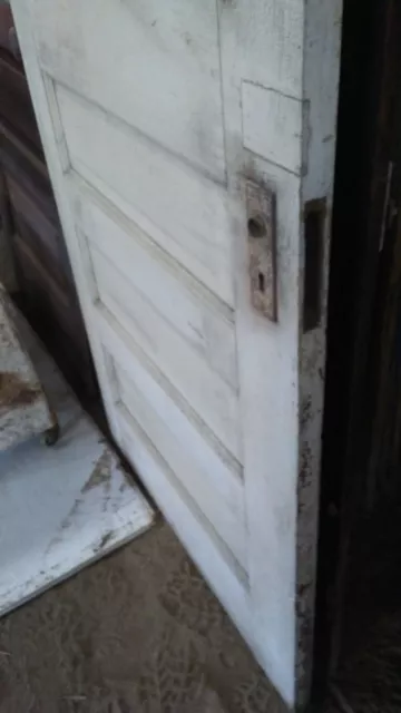 Antique Vintage Wood Wooden Exterior Entry Door With Window *FOR RESTORATION* 10