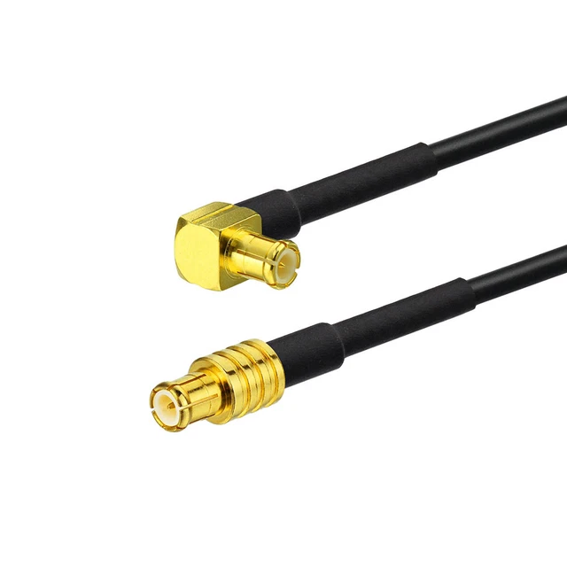 MCX Male Plug Connector to MCX Male Plug Right Angle Pigtail RG174 20cm 8in