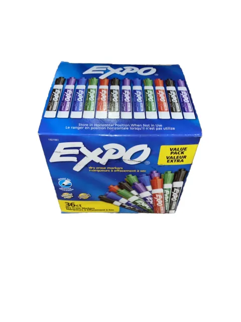 Expo Low Odor Chisel Tip Black Dry Erase Markers 2 Pack