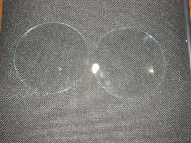 Pair Vintage French Octagonal Jaeger Instrument Cluster Large Round Glass Lenses