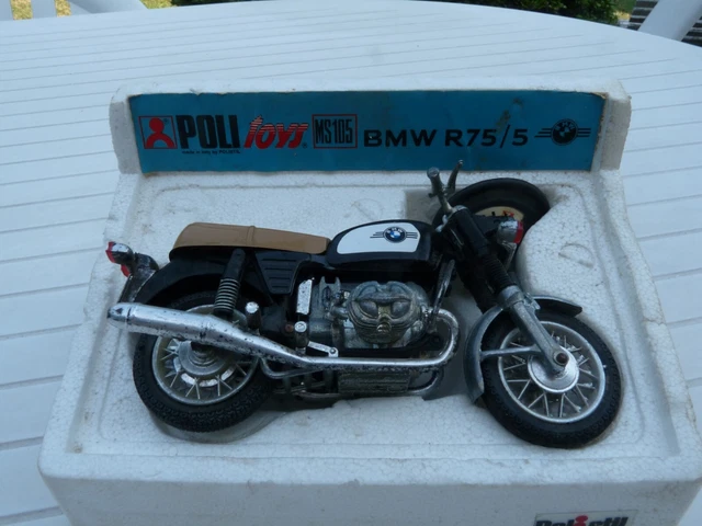 Moto Polizei Polistil BMW R75/5 vintage + supports + accessoire - Collection