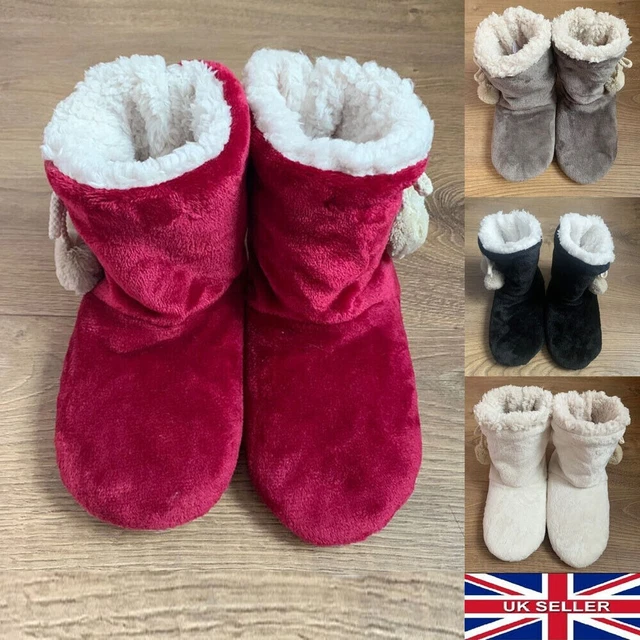 Red boot top slippers