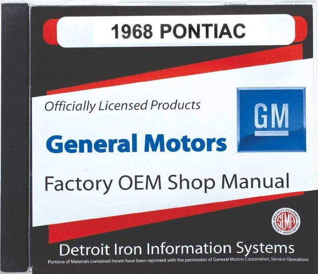 1968 Firebird - Factory Manual - Cd-Rom