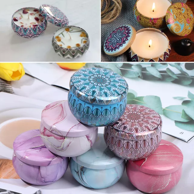 Candle Tin Jars DIY Candle Making kit Holder Storage Case For Dry Spices Swe K_