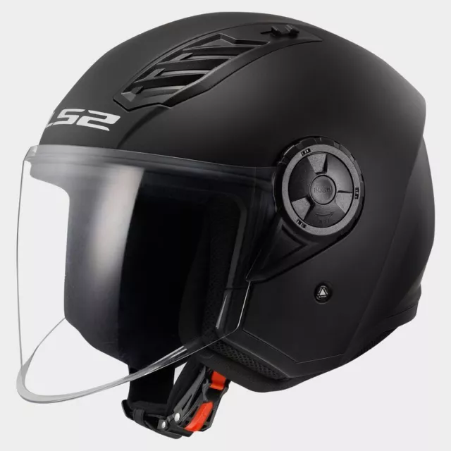 Casque Jet Avec Visière ls2 of616 Airflow II Noir Mat E2206