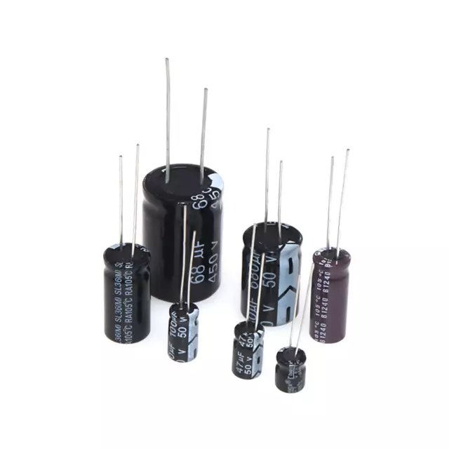 Radial Electrolytic Capacitor 1uF 10uF 47uF 100uF 220uF Voltage 16V 25V 50V 2