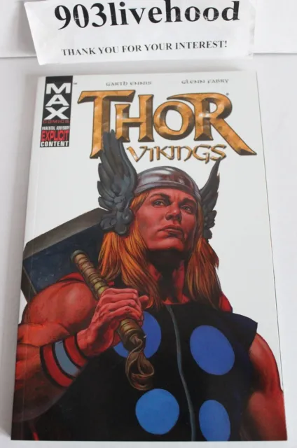 Marvel Max Thor Vikings Tpb Trade Graphic Gn Oop Garth Ennis Glenn Fabry 2004