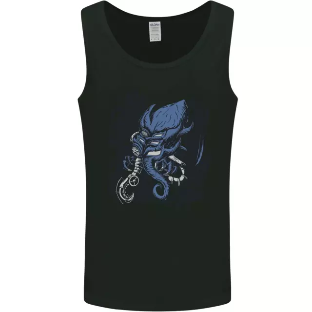 Cyberpunk Cthulhu Kraken Octopus Uomo Canotta Maglia