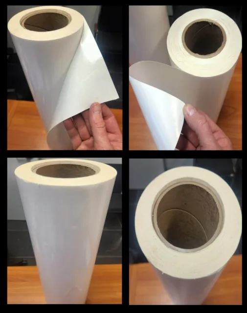 1.0mil Clear Double-Sided Cold Mounting Laminate Roll Self-Adhesive UV Perm/Perm