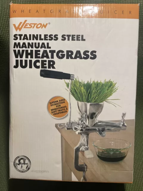 Weston Wheat Grass Juicer Manual Extraction Heavy-Duty Stainless Steel 36-3801-W