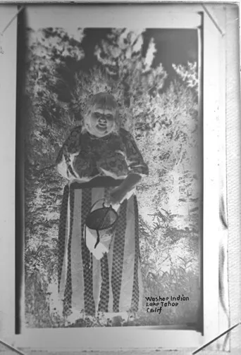 Native American image Glass Plate negative 5x7