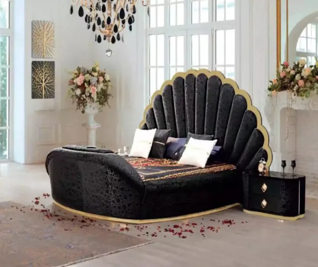 Dormitorio Cama 2x Mesitas de noche Lujo Juego Completo Diseño Muebles 3 piezas