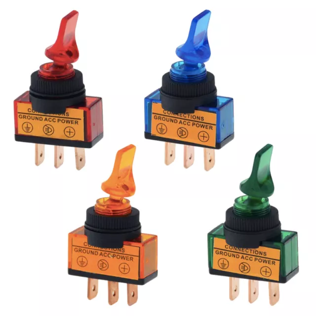 ✅ KFZ Kippschalter Wippschalter 3 Pin Switch LED EIN / AUS 12V / 20A SPST Ø 12mm