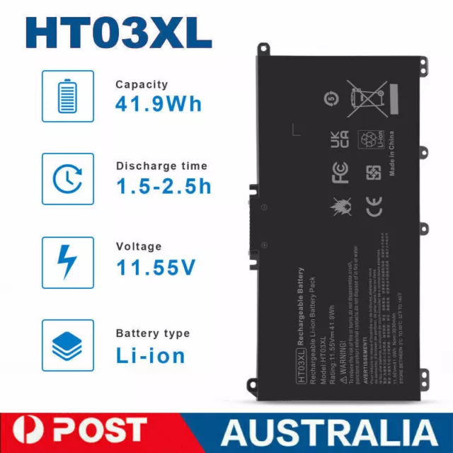 ✅HT03XL Battery for HP Pavilion L11421-2C2 L11119-855 14-CE 14-CF 15-CS 15-DA PC 3