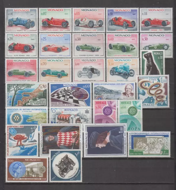 Monaco Año 1967 Nuevo Sin Fijasellos Mnh (Ver 1 Imagen) 29 Sellos Incluye Aereo