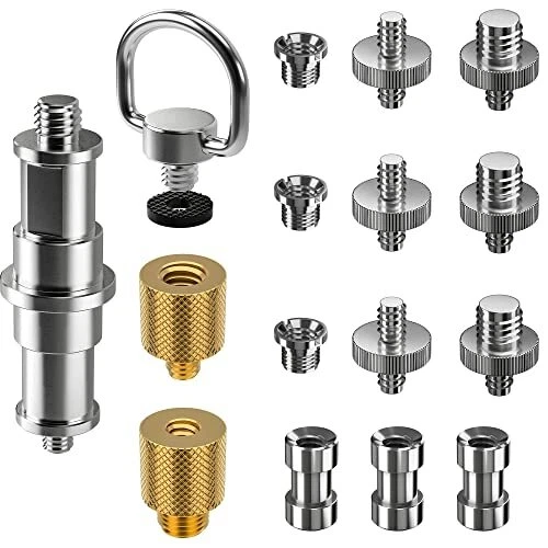 Vis Adaptateur Ventvinal 16Pcs Vis 1/4" 3/8" Trépied Vis à Filetage Adaptateu...