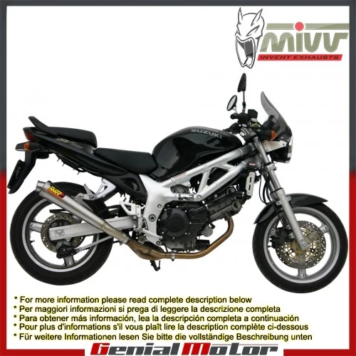 MIVV Storm Auspuff Für Suzuki GSF 600 Bandit 1995-2004 - Ovaler Schalldämpfer Edelstahl