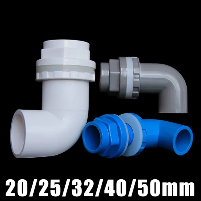 20/25/32/40/50 mm PVC gomito tubo montaggio serbatoio connettore testa alla rinfusa acquari